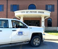 exterior of Pryor Creek City Hall building